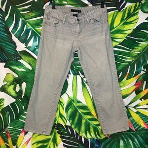 Calvin Klein Vintage 90s Women's 8 Cropped Grey Light Wash Denim Jeans